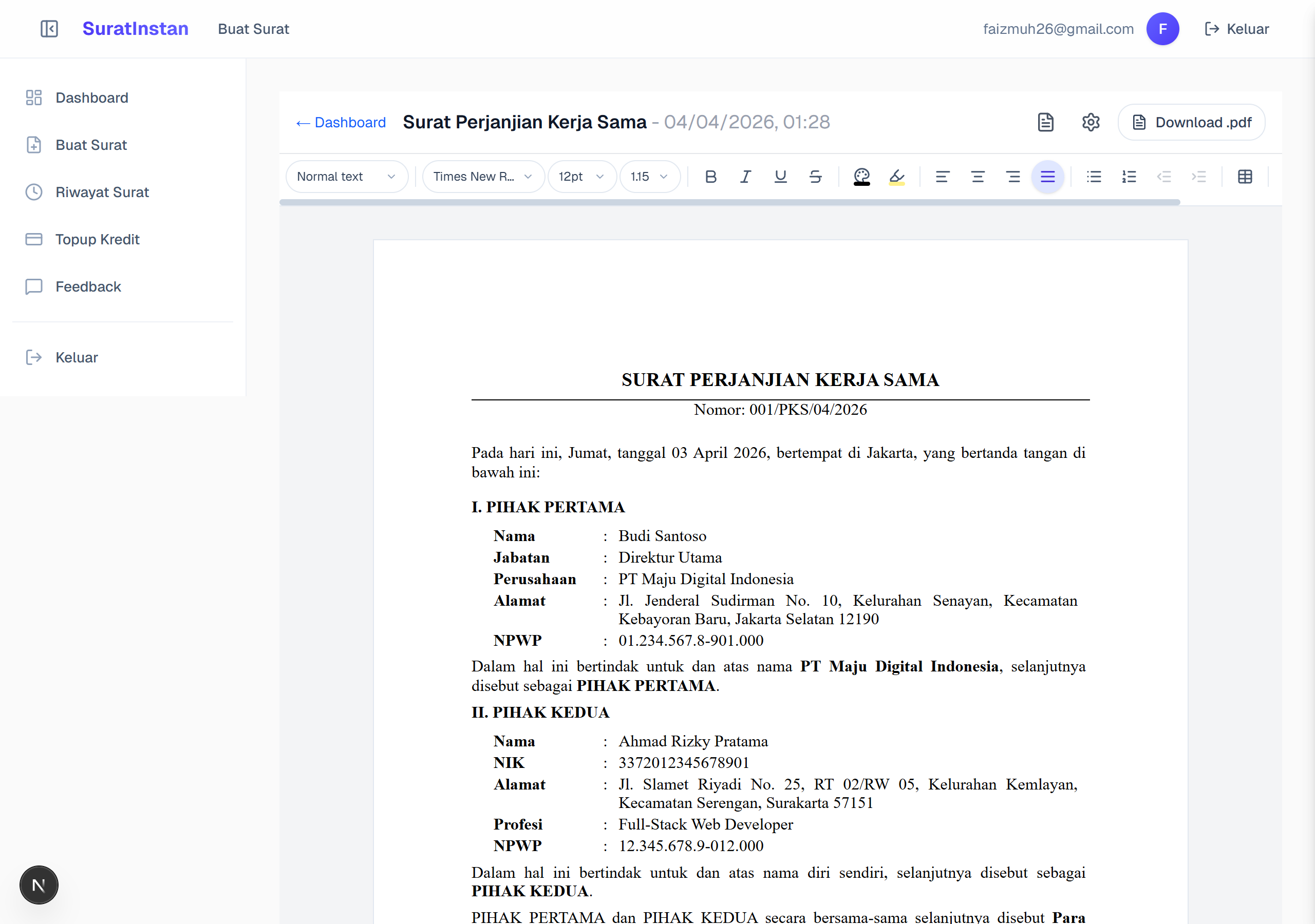 Langkah 3: Edit dan download PDF